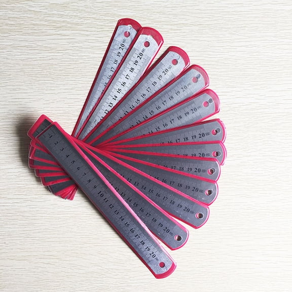 GAXIRE 6PCS Stainless Steel Ruler for Engineering Drawing with Straight Edge