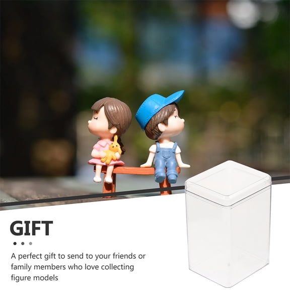 GAXIRE Transparent Figure Storage Boxes 6-Pack Organizer for Hobbyists Collectibles Display and