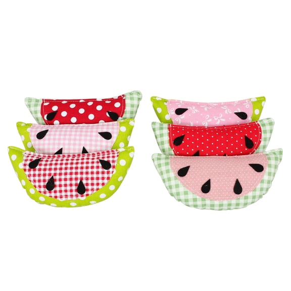 GAXIRE 6Pcs Artificial Watermelon Decoration for Home and Party Display with Lifelike Fabric Design