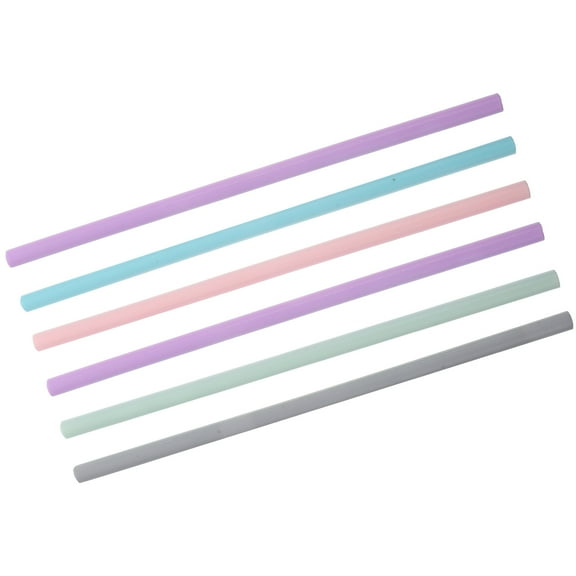 GAXIRE 6Pcs Juice Straws Assorted Color Straight For Restaurant Use