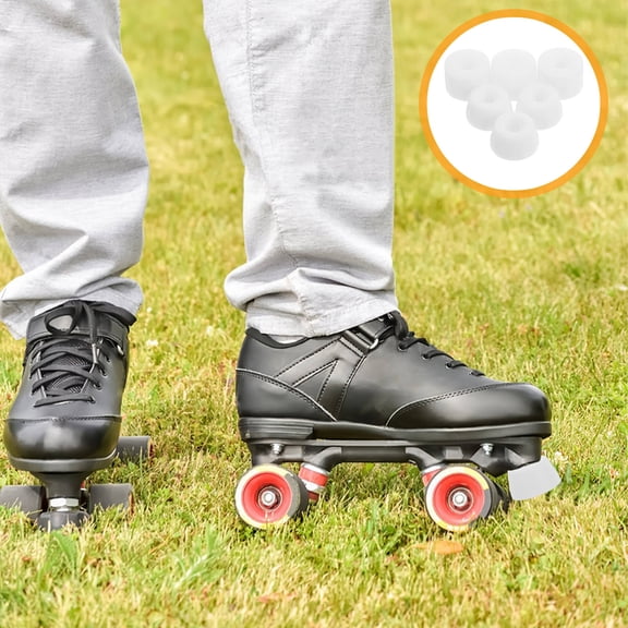 GAXIRE 6Pcs Long Board Bushings with Shock Absorbing Function for Professional Skaters White