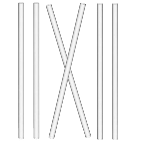 GAXIRE 6 Pcs Reusable Clear Silicone Straws Set, Transparent Cylindrical Design for Home, Parties, Easter and Everyday Use