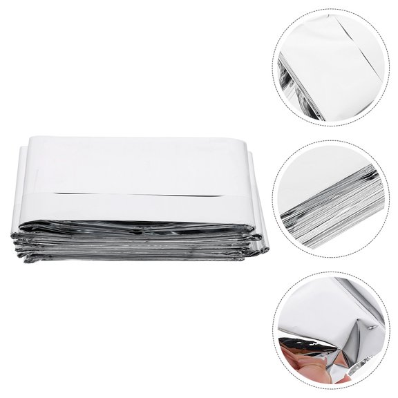 GAXIRE 6-Pack Emergency Thermal Blankets for Camping, Outdoor Survival Gear, Lightweight Reflective Heat Retention