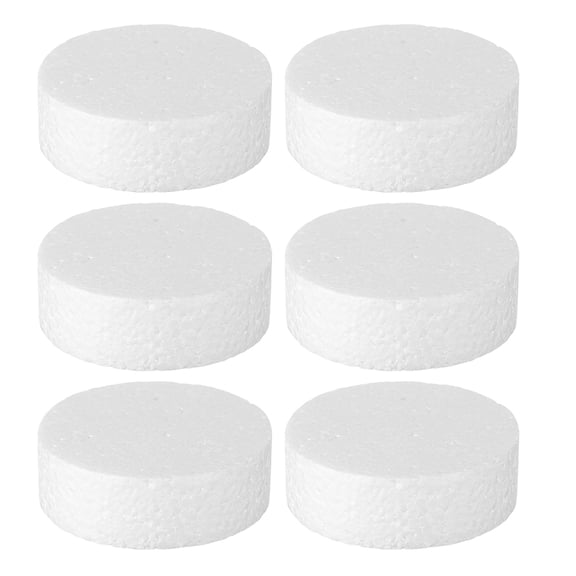 GAXIRE 6pcs Foam Circles for Crafts - Round Polystyrene Foam Circles Disc for DIY Projects Cakes and Decorations Sculpture Modeling Crafts Supplies