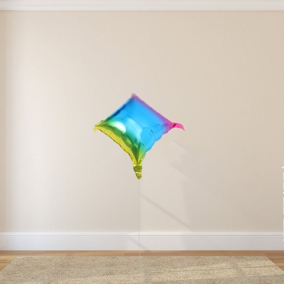 GAXIRE 6pcs Square Foil Balloon Aluminum Foil MultiGradient Balloons For Birthday Celebrations Decorative