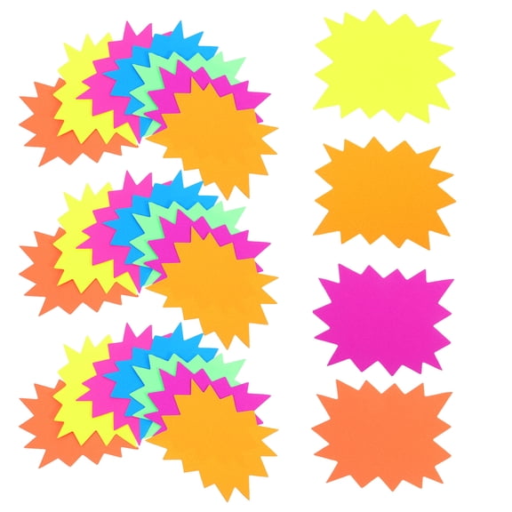 GAXIRE 80pcs Vibrant Advertising Labels For Retail Store Garage Decorations Eye Catching Price Tags For