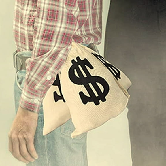 GAXIRE 8Pcs Beige Pirate Party Favor Bags Reusable Cloth Bags for Wedding Birthday Celebration