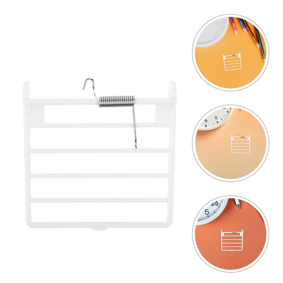 GAXIRE White Plastic Bird Cage Door Replacement with Spring Latch for Small Bird Houses and