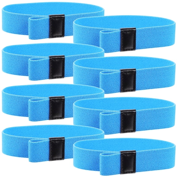 GAXIRE Elastic Bento Bands Blue Polyester Durable Reusable for Bento Box 8Pcs