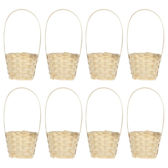 GAXIRE 8pcs Handmade Woven Storage Baskets for Flowers, Home Organization, Weddings, Picnics - Decorative and