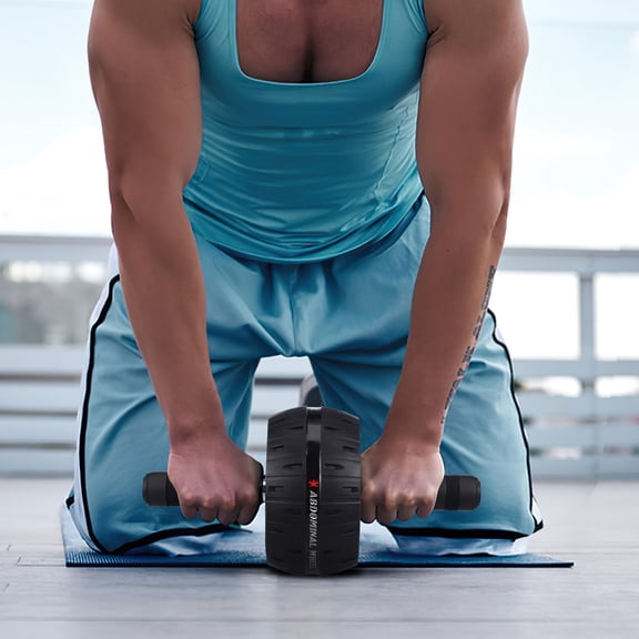 GAXIRE Wheel Fitness Equipment with Large Wheel, Assorted Colors for Core Strength Exercise and Workout