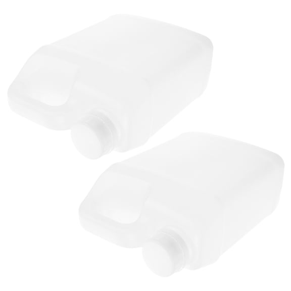 GAXIRE Alasum 2Pcs White Reusable Plastic Milk Container with Handle Leak Proof Beverage Bottles