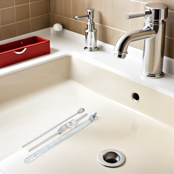 GAXIRE Alasum 2Sets Bathroom Sink Stopper Rod Replacement Metal Lift Rod for Drain Control Smooth Action