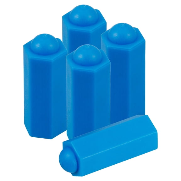 GAXIRE 5Pcs Portable Pool Cue Tips Plastic Replacement Billiard Supply for Outdoor Blue