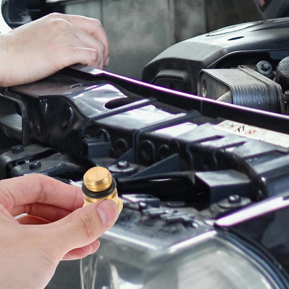 GAXIRE Alasum Durable Automotive Water Separator Drain Plug Golden Finish for Reliable Engine Protection