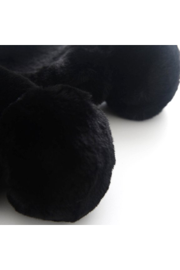 Single Color Furry Ball Plush Scarf Stole Cape Collar Wrap Scarves Shawl for Women Girl (Black)