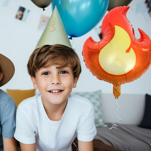 GAXIRE Fire Molding Balloons Cartoon Flame Shaped 3Pcs 27.51X20.44X0.04In Aluminium Film