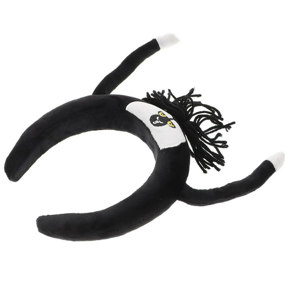 GAXIRE Antenna Headband Furry Animal Ears Headband Black Plush 1Pack for Daily Use