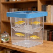 GAXIRE Floating Fish Breeding Box Blue Acrylic Isolation for Aquarium Use