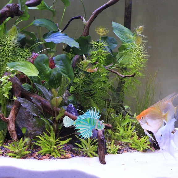 GAXIRE Artificial Sky Blue Silicone Fish Decor Realistic Fish Tank Decoration Accessory