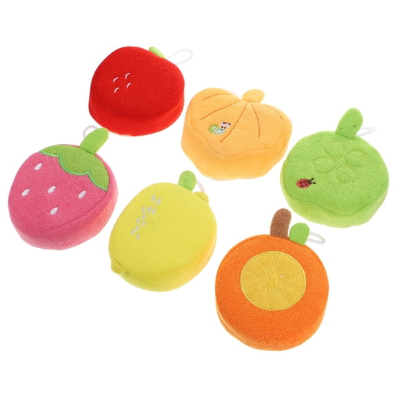 GAXIRE Assorted Color Baby Bath Brush Sponge for Newborns Toddlers Easy Grip Fun Bathing Experience 6Pcs