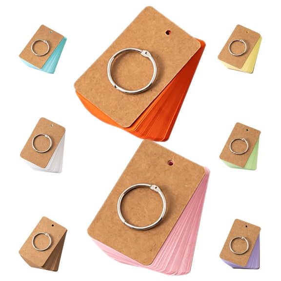 GAXIRE Assorted Color Study Cards Pocket Size Dotted Paper for Daily Use
