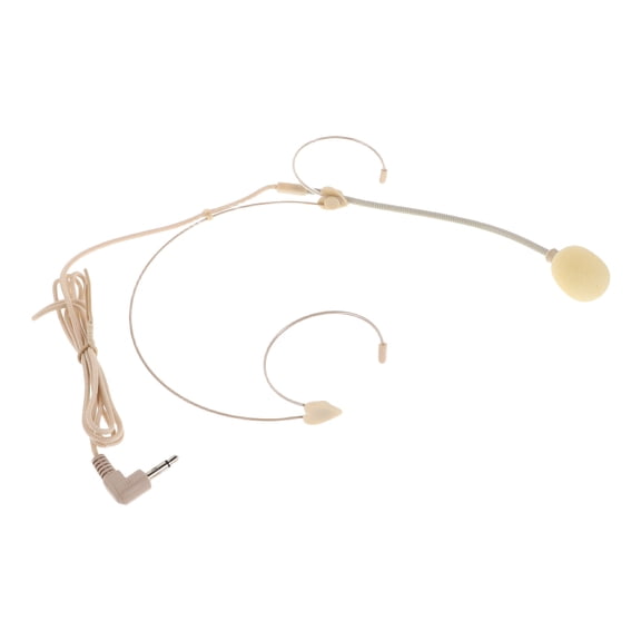 GAXIRE Beige Teacher Headset Microphone with Earhook Design for Clear Voice Amplification and Comfortable Fit