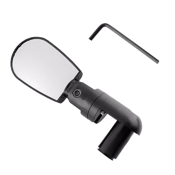 GAXIRE Bike Handlebar Mirror Super Clear Blast-Resistant Lightweight Wide Angle Fully Adjustable Cycle Mirror With Install Tool(Black)