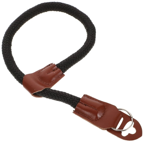 GAXIRE Camera Lanyard Camera Wrist Strap Black PU 1Pack