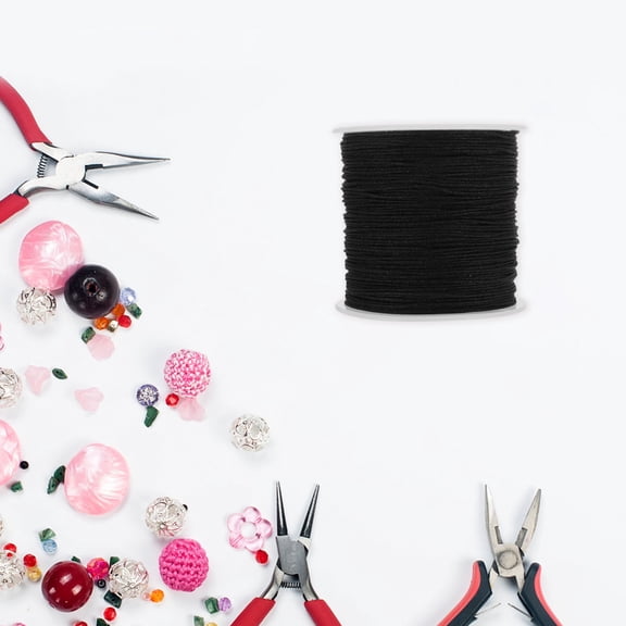 GAXIRE Black Nylon Cord Hanging Rope with Resistance for Outdoor Camping Hiking and General Use