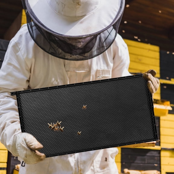 GAXIRE Black Plastic Beehive Frame Rack with Integrated Structure for Easy Inspection and Hive Maintenance