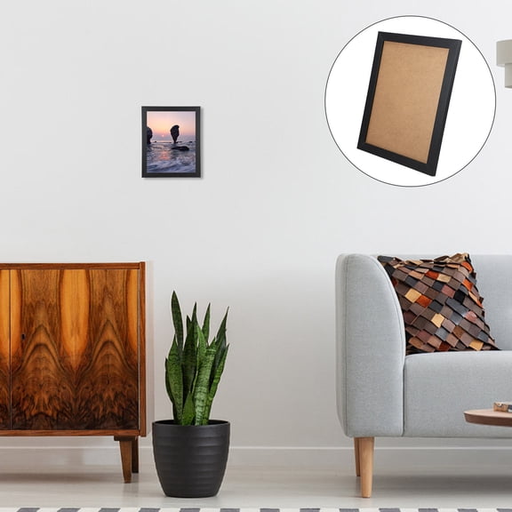 GAXIRE Black Wooden Photo Frame with Glass, Perfect for Home Decor, Tabletop or Wall Hanging, Fits 4x6 and 5x7 Photos