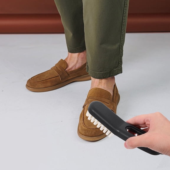 GAXIRE Boot Cleaning Brush with ABS Handle for Outdoor and Shoe Sole Cleaning Black