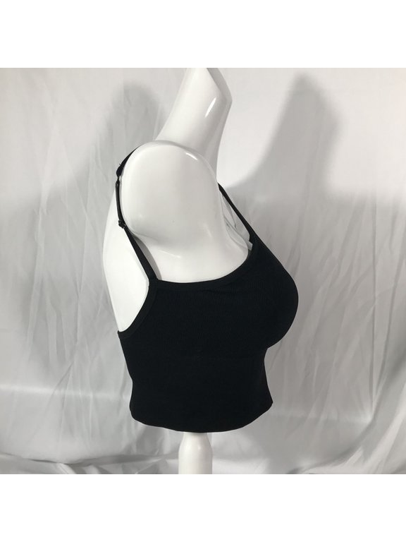 Breathable Black Wireless Sports Bra for Yoga and Aerobics 1Pc