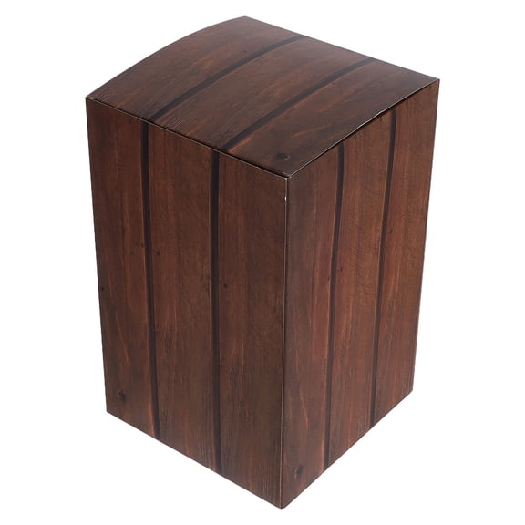 GAXIRE Brown Simulated Wooden Crate Decoration Box for Western Table Centerpiece and Party Setup
