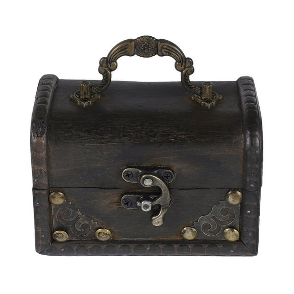 GAXIRE Brown Vintage Wooden Storage Box for Collectibles, Jewelry, Keepsakes - 1 Pack