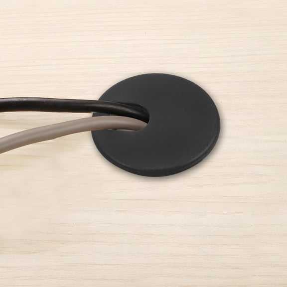 GAXIRE Black Plastic Cable Grommet Hole Covers, Detachable Wire Organizer for Home and Office Use, Standard Size, 20 Pieces