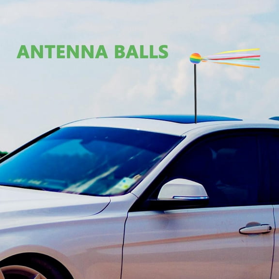 GAXIRE Decorative Car Antenna Ball Durable Pet Polyester Cute Design Vehicle Accessory