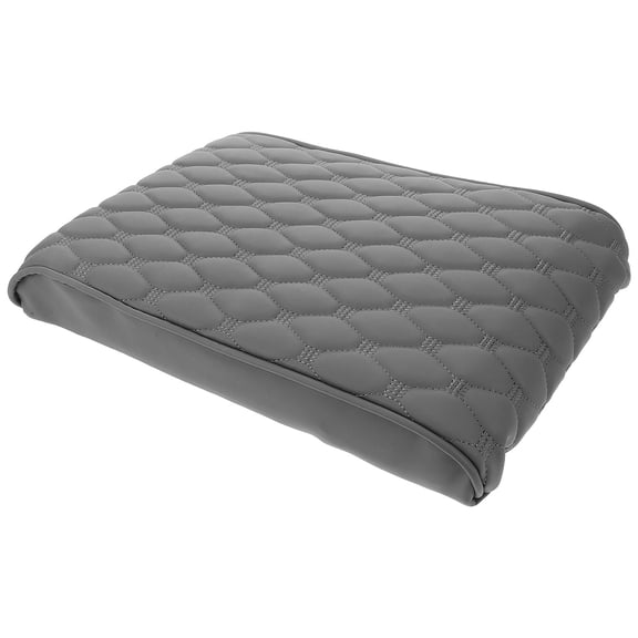 GAXIRE Car Armrest Box Booster with Memory Foam Grey Cushion and Center Console Storage Organizer