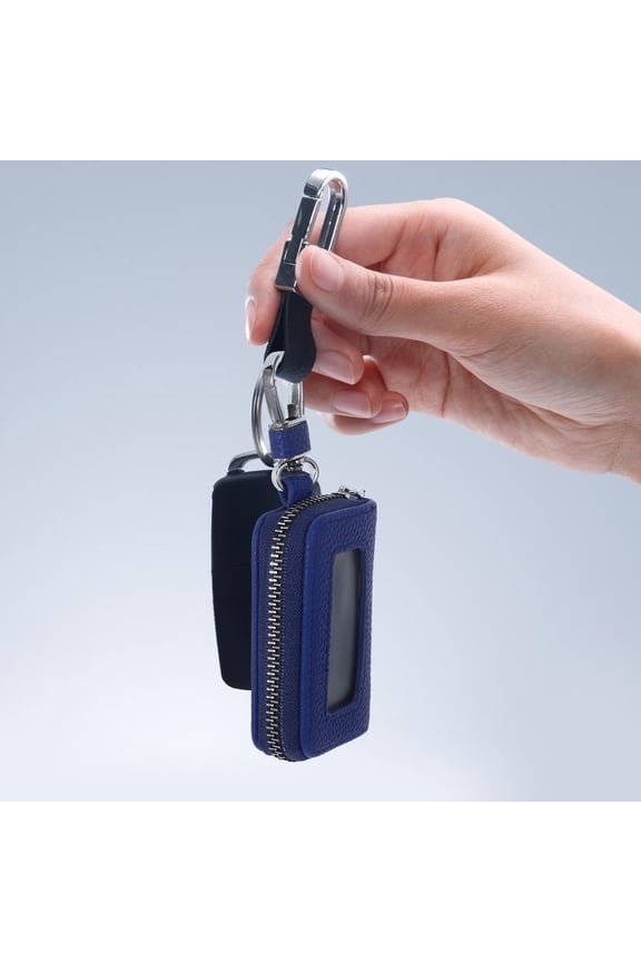 Car Key Protector Car Remote Case With Blue PU For Daily Use 1Pack