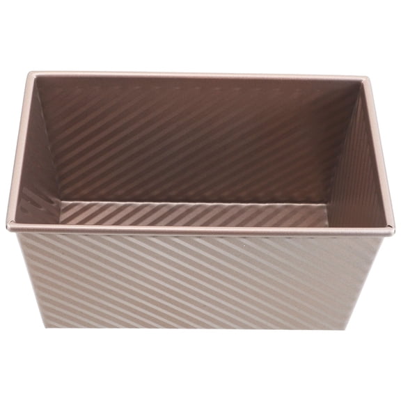 GAXIRE Carbon Steel Baking Mold Loaf Pan Rose Gold Non Stick Even Heat Distribution For Home Baking 1Set