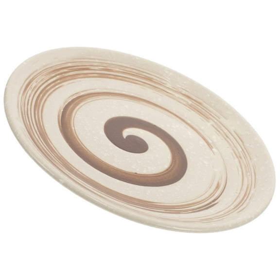 GAXIRE Ceramic Fruit Dish with Spiral Pattern, Household Food Serving Plate for Kitchen and Dining
