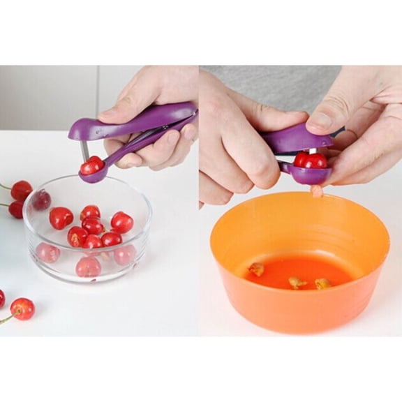 GAXIRE Cherry and Olive Pitter Corer Stone Remover Fruit Seeder Fruit Separator (Random Color)