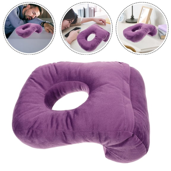 GAXIRE Comfortable Neck Pillow for Sleeping with Hollow Design and Violet Color for Office Use