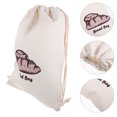 thumbnail image 1 of GAXIRE Composite Linen Drawstring Bread Bag for Bakery Use 1Set, 1 of 8