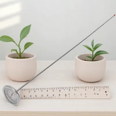 GAXIRE Long Stem Compost Soil Thermometer Fast Response Stainless Steel Soil Thermometer