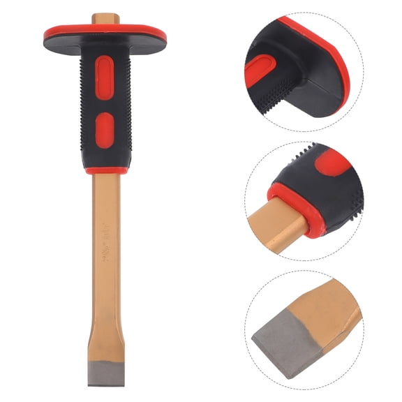 GAXIRE Tungsten Steel Stone Chisel with Ergonomic Handle and Hand Guard 300mm