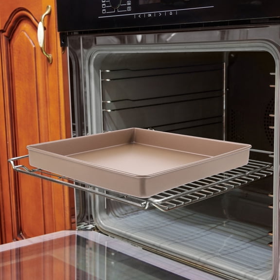 GAXIRE Golden Carbon Steel Non Stick 11 Inch Square Baking Sheet Pan