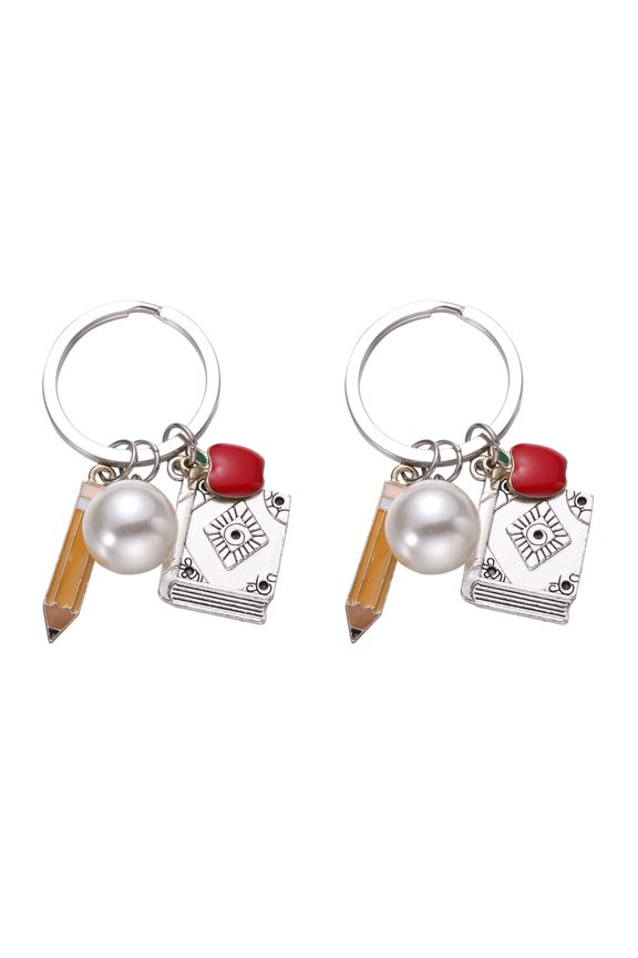 Creative Pencil Keychains for Hanging Keys, Multi Color Alloy Key Rings, Durable Bag Decoration, 3.5 Inches