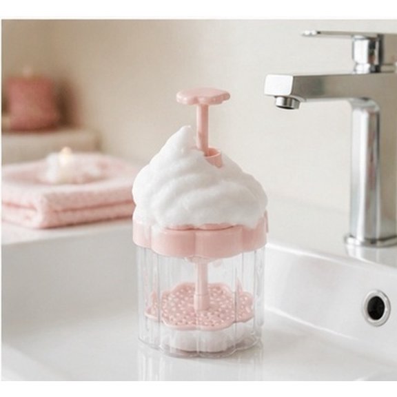 GAXIRE Daily Use Face Foam Maker Pink Foaming Bottle for Skincare Cleansing Gel Holder